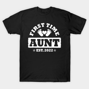 First Time Aunt Est 2022 Funny New Aunt Gift T-Shirt